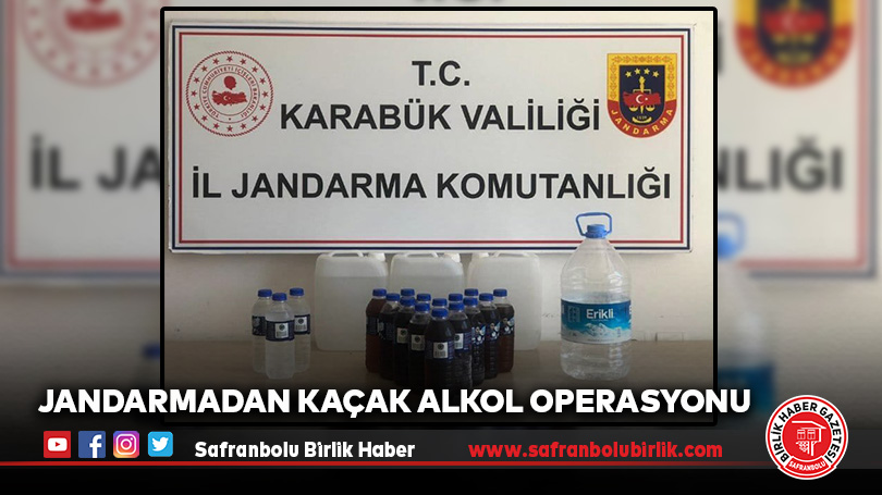 Jandarmadan Kaçak Alkol Operasyonu