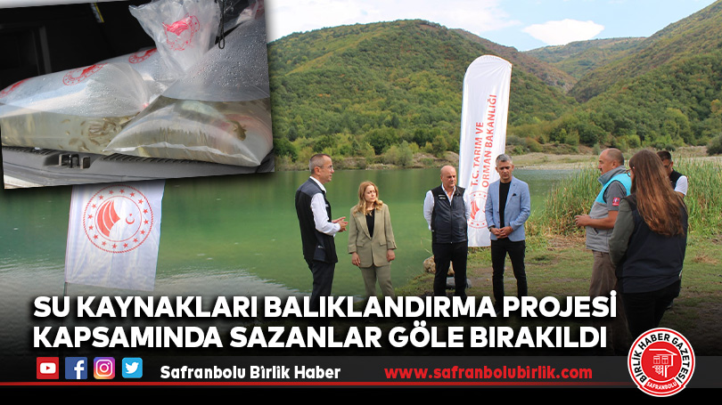 Su Kaynakları Balıklandırma Projesi Kapsamında Sazanlar Göle Bırakıldı