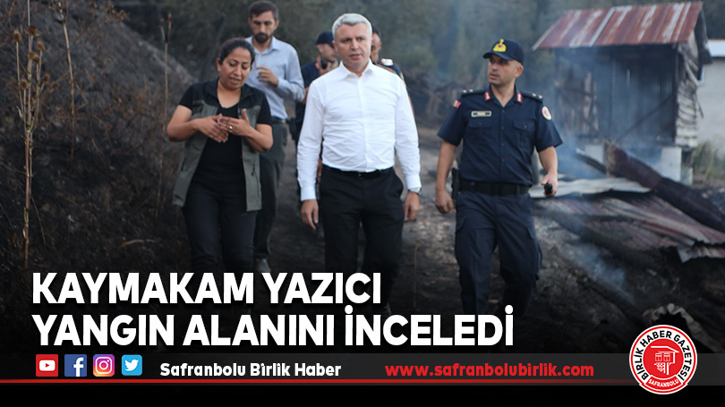 Kaymakam Yazıcı Yangın Alanını İnceledi