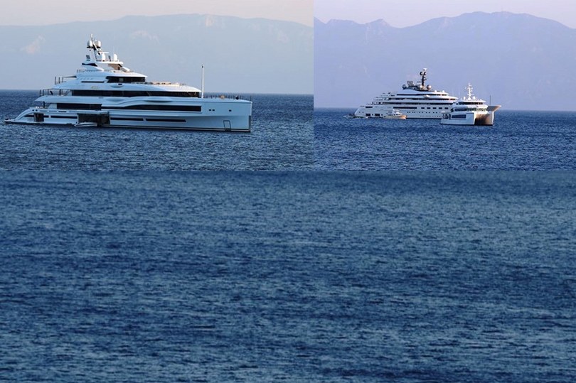 Milyarderlerin lüks yatları Bodrum koylarında gösterisi yaptı