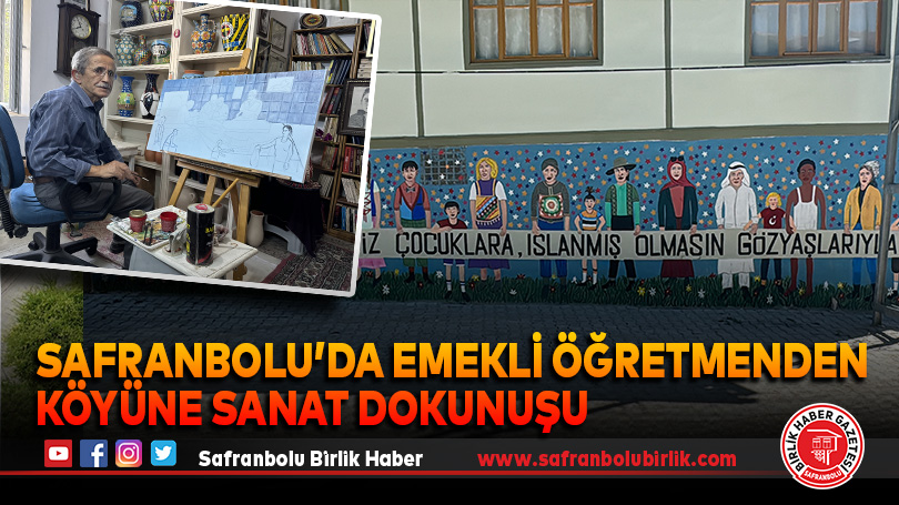 Emekli Öğretmenden Köyüne Sanat Dokunuşu