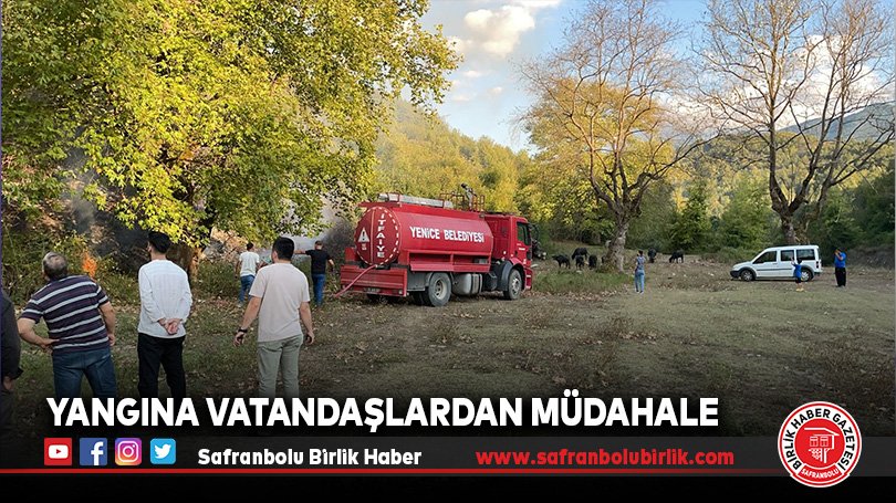 Yangına Vatandaşlardan Müdahale