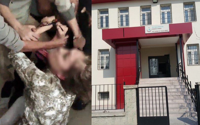 Anne, oğluna rapor vermeyen aile hekimini hastanelik etti