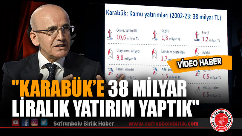 Bakan Şimşek “Karabük’e 21 Yılda 38 Milyar Liralık Yatırım yaptık”