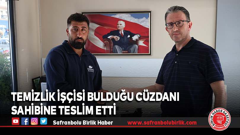 Temizlik İşçisi Bulduğu Cüzdanı Sahibine Teslim Etti