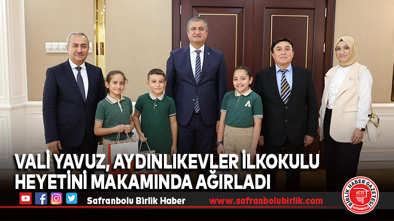 Vali Yavuz, Aydınlıkevler İlkokulu Heyetini Makamında Ağırladı
