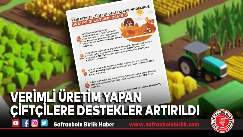 Verimli Üretim Yapan Çiftçilere Destekler Artırıldı