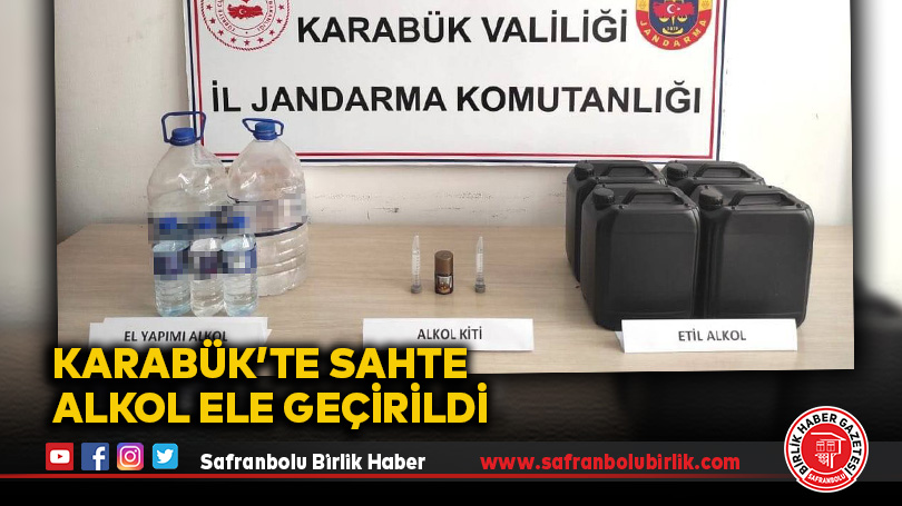 Karabük’te Sahte Alkol Ele Geçirildi