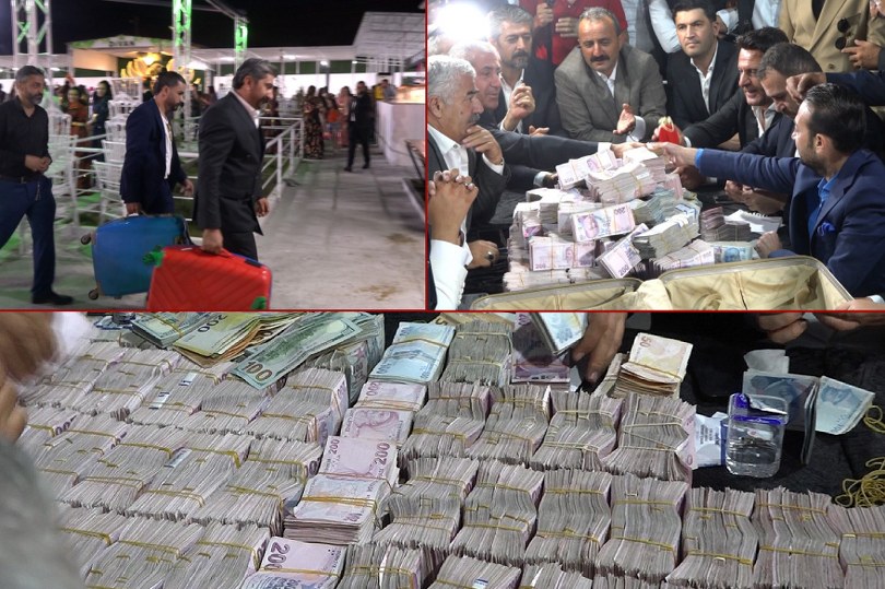 Aşiret düğününde geline 2 kilo altın, damada 15 milyon TL takıldı