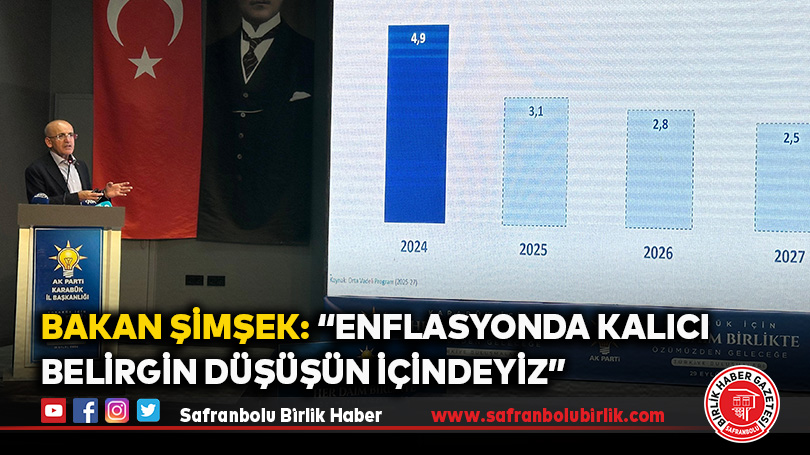 Bakan Şimşek: “Enflasyonda kalıcı belirgin düşüşün içindeyiz”