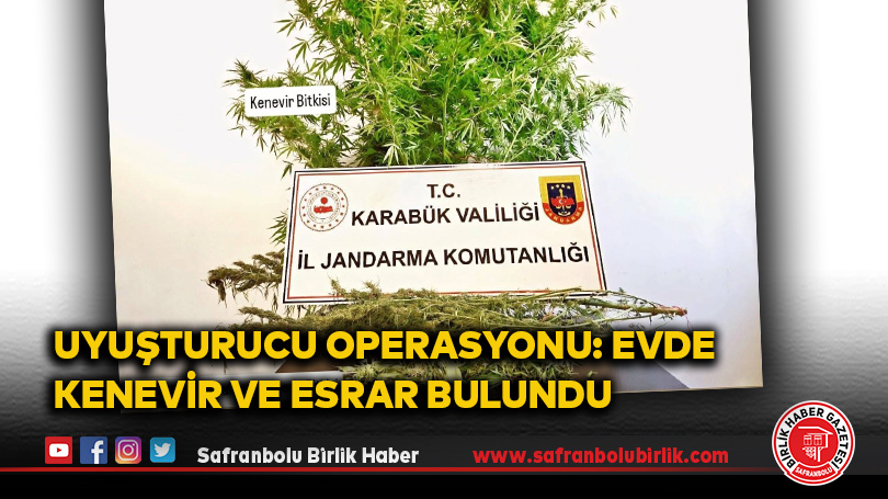 Uyuşturucu Operasyonu: Evde Kenevir ve Esrar Bulundu