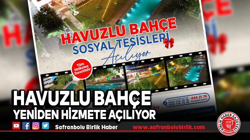 Yenişehir Havuzlu Bahçe Tesisleri Yeniden Hizmete Açılıyor