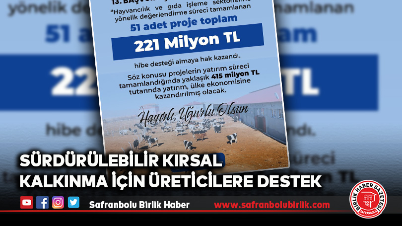Sürdürülebilir Kırsal Kalkınma İçin Üreticilere Destek
