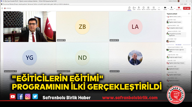 “Eğiticilerin Eğitimi” Programının İlki Gerçekleştirildi