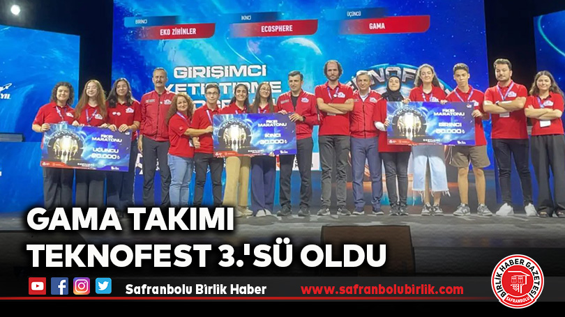 GAMA Takımı TEKNOFEST 3.’sü Oldu