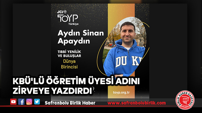 KBÜ’lü öğretim üyesi adını zirveye yazdırdı