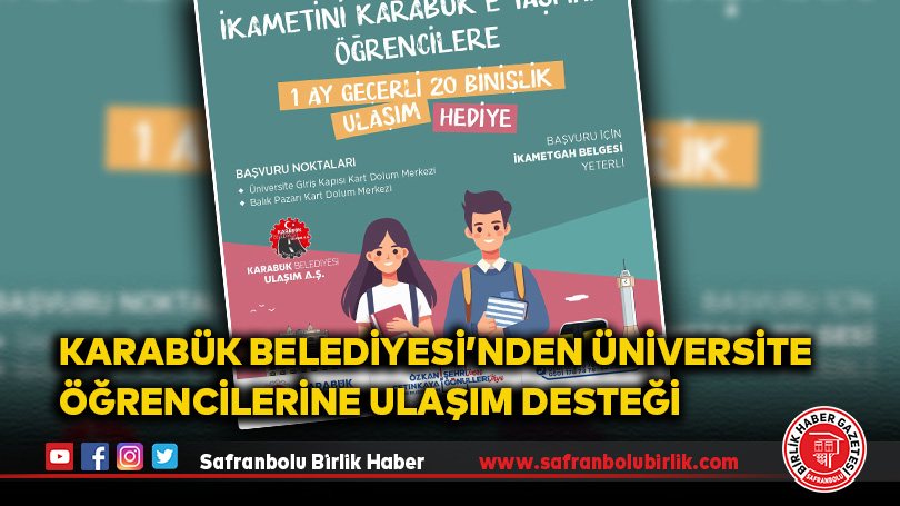 Karabük Belediyesi’nden Üniversite Öğrencilerine Ulaşım Desteği
