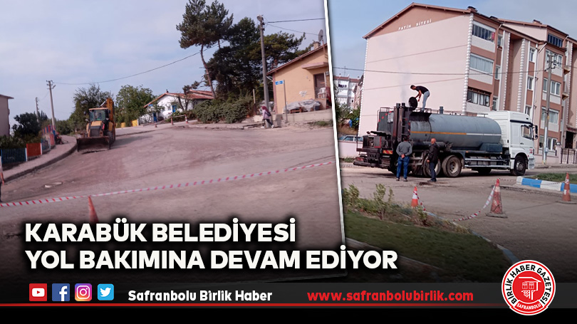 Karabük Belediyesi Yol Bakımına Devam Ediyor