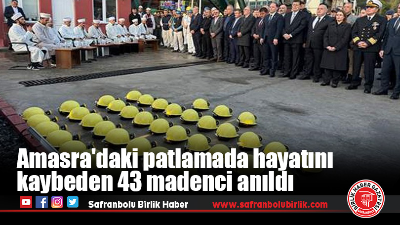Amasra’daki patlamada hayatını kaybeden 43 madenci anıldı