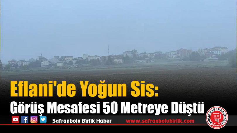 Eflani’de Yoğun Sis: Görüş Mesafesi 50 Metreye Düştü