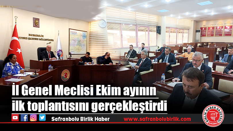 İl Genel Meclisi Ekim ayının ilk toplantısını gerçekleştirdi