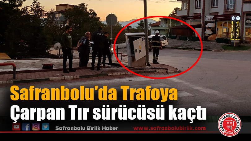 Safranbolu’da Trafoya Çarpan sürücü kaçtı