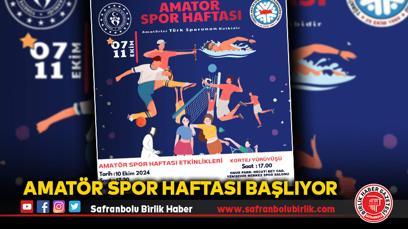 Amatör Spor Haftası Başlıyor