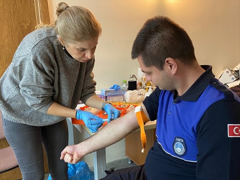 Taşköprü Belediyesi çalışanlarına sağlık taraması yapıldı