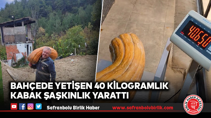 40 Kilogramlık Kabak Bahçe Sahibini Şaşırttı