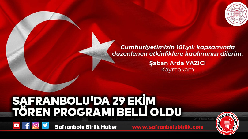 Safranbolu’da 29 Ekim Tören Programı Belli Oldu