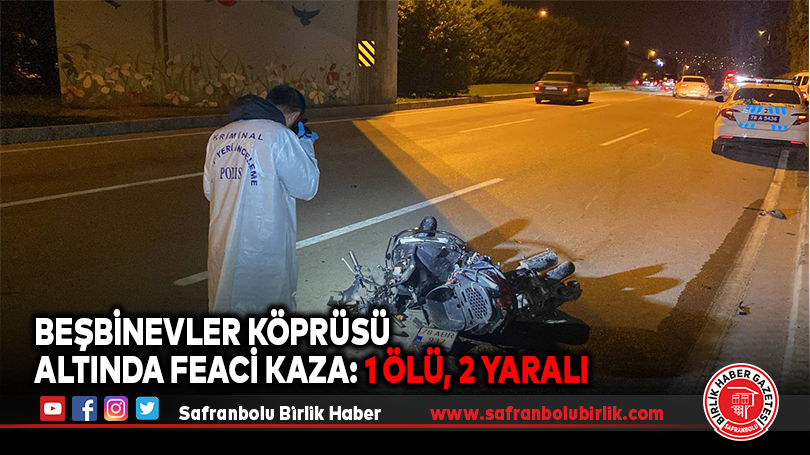 İki Motorun Çarpıştığı Kazada 1 Kişi Öldü, 2 Kişi Yaralandı