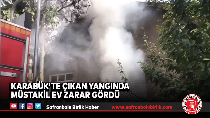 Karabük’te 2 Katlı Evde Yangın