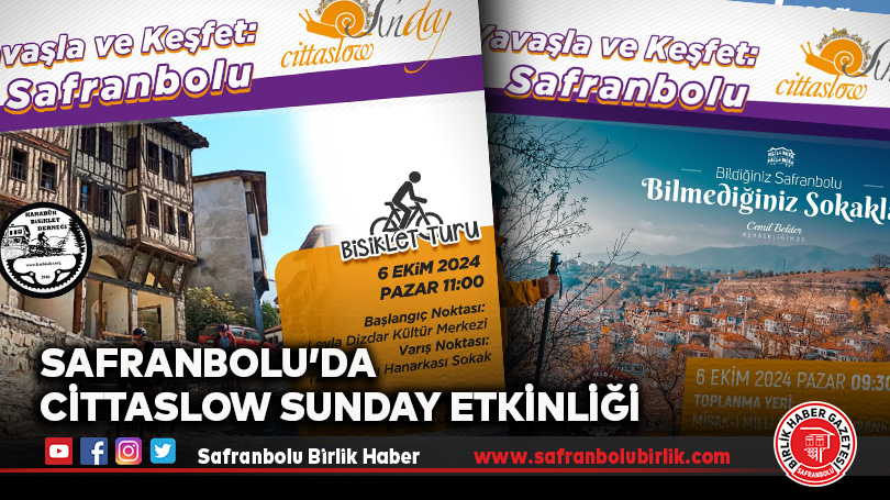 Safranbolu’da Cittaslow Sunday Etkinliği Düzenleniyor