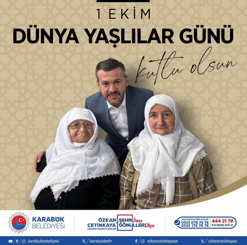 Başkan Çetinkaya’dan 1 Ekim Dünya Yaşlılar Günü Mesajı