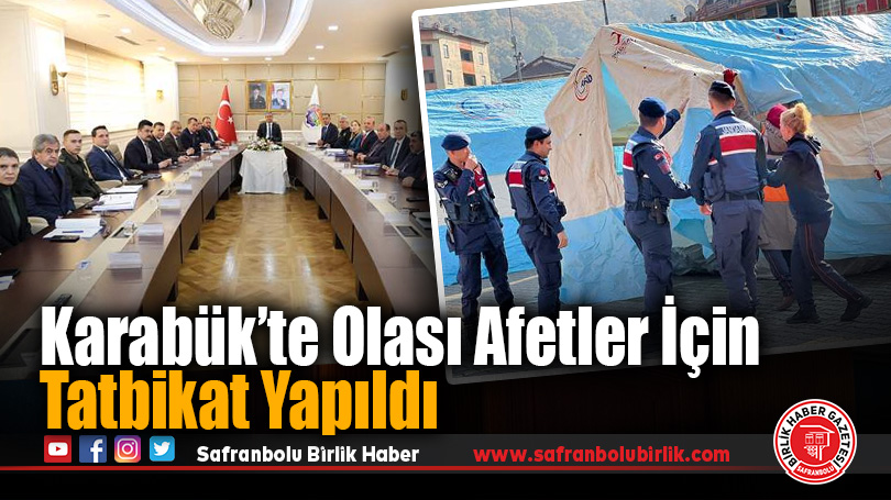 Karabük’te Olası Afetler İçin Tatbikat Yapıldı