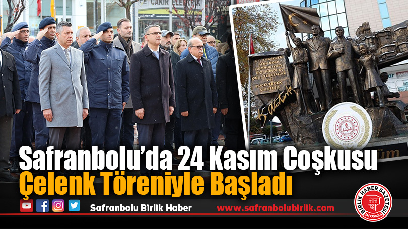 Safranbolu’da 24 Kasım Öğretmenler Günü İçin Çelenk Sunumu Gerçekleşti