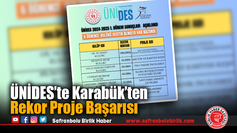 ÜNİDES’te Karabük’ten Rekor Proje Başarısı