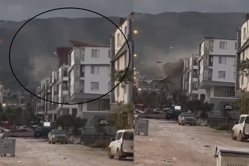 Hatay’da Fırtına 3 Katlı Apartmanın Çatısını Uçurdu