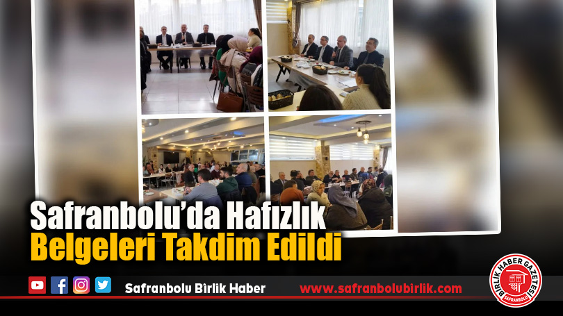 Safranbolu’da Hafızlık Belgeleri Takdim Edildi