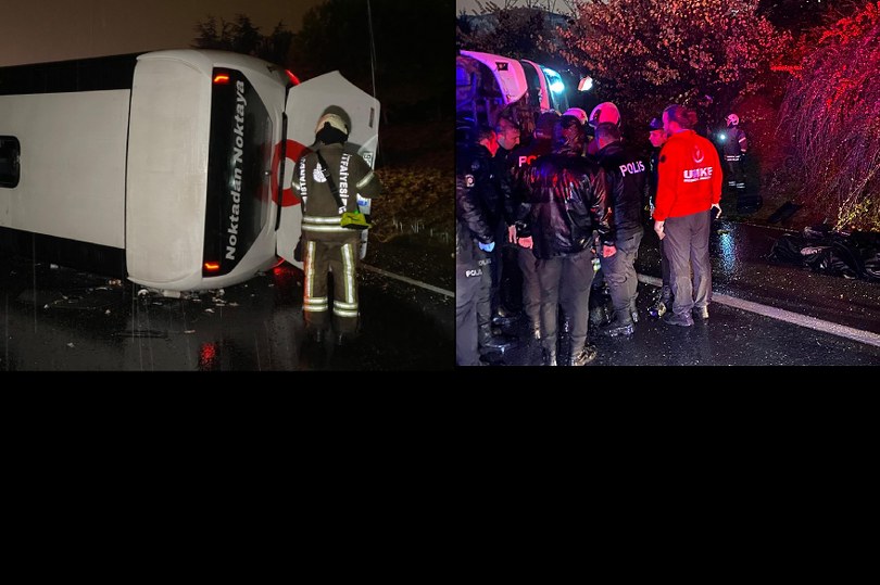 Esenler’de yolcu otobüsü yan yattı: 2 ölü, 15 yaralı