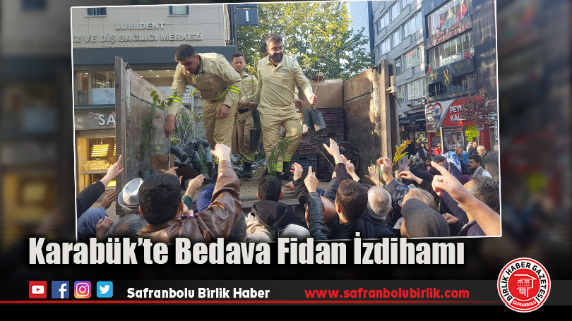 Karabük’te Bedava Fidan İzdihamı