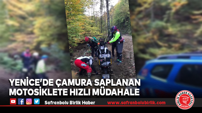 Zorlu Parkurda Çamura Saplanınca Yardımına Jandarma Koştu