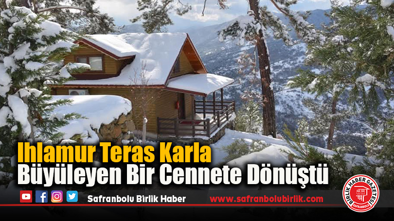 Ihlamur Teras Karla Büyüleyen Bir Cennete Dönüştü