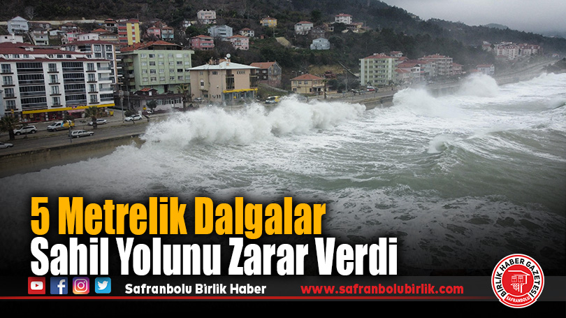 Kastamonu’da dalgalar sahil şeridinde hasara yol açtı