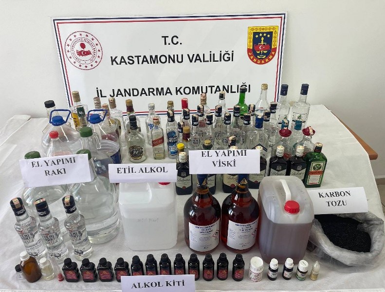 Kastamonu’da sahte içki operasyonu