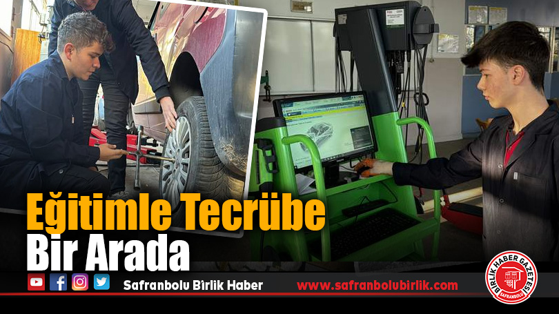 Meslek Lisesi Öğrencileri Kış Lastiği Değiştirerek Tecrübe Kazanıyor