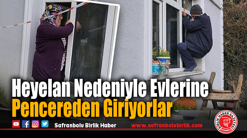 Heyelan Nedeniyle Evlerine Pencereden Giriyorlar