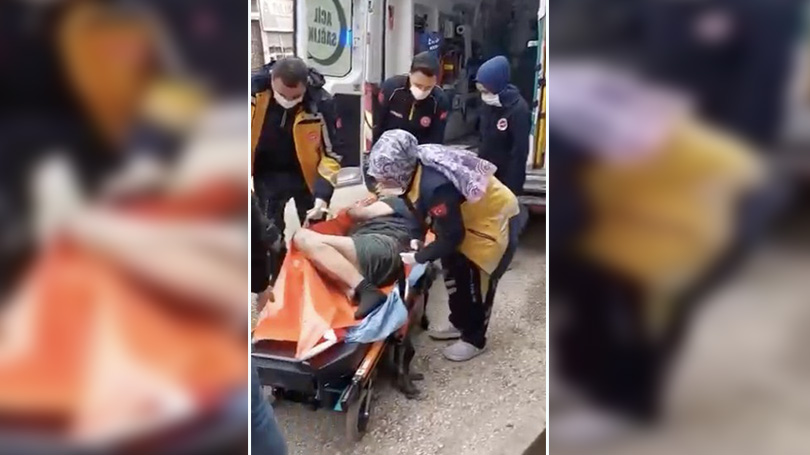 Yaşlı adam evinde bitkin halde bulundu