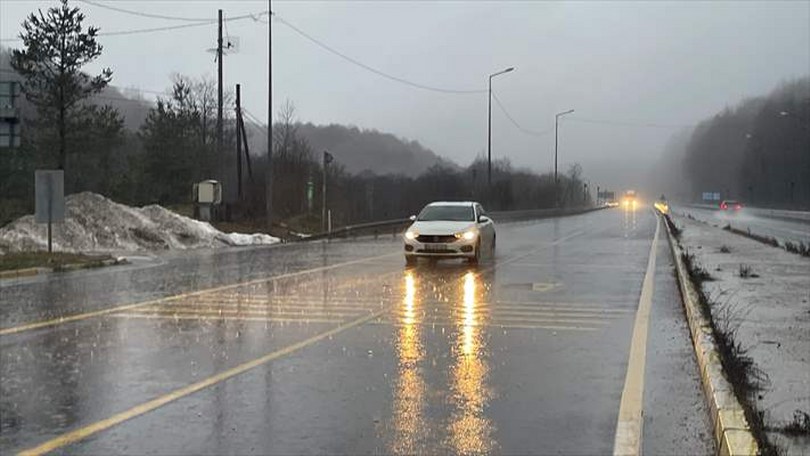 Bolu Dağı’nda sağanak etkili oldu