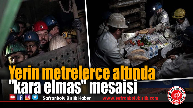 Yerin metrelerce altında “kara elmas” mesaisi